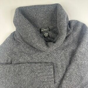 McDuff Women's Gray 100% Cashmere Cowl Neck‎ Cable Knit Sweater Size Medium